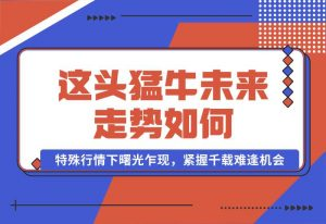 【2024.10.01】这头猛牛未来走势如何？答案揭晓，特殊行情下曙光乍现，紧握千载难逢机会-岩肖