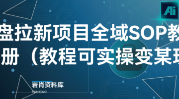 网盘拉新项目全域SOP教程手册（教程可实操变某现）-岩肖