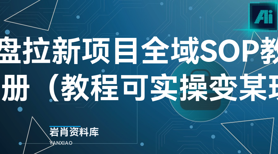 网盘拉新项目全域SOP教程手册(教程可实操变某现)-岩肖