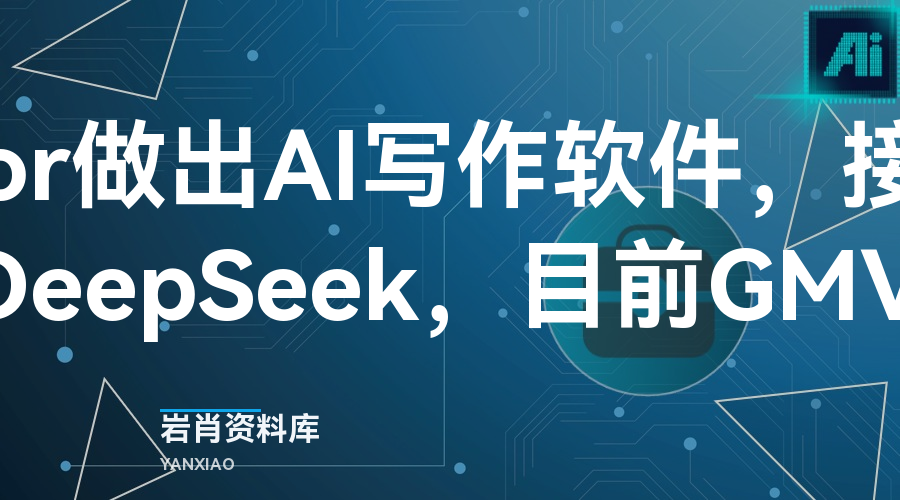 用cursor做出AI写作软件,接口是大热的DeepSeek,目前GMV2万+-岩肖