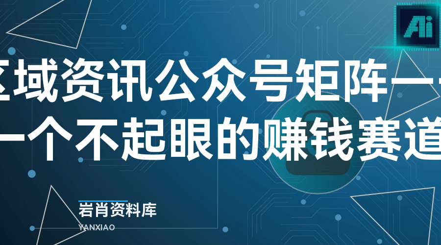 区域资讯公众号矩阵——一个不起眼的赚钱赛道!-岩肖
